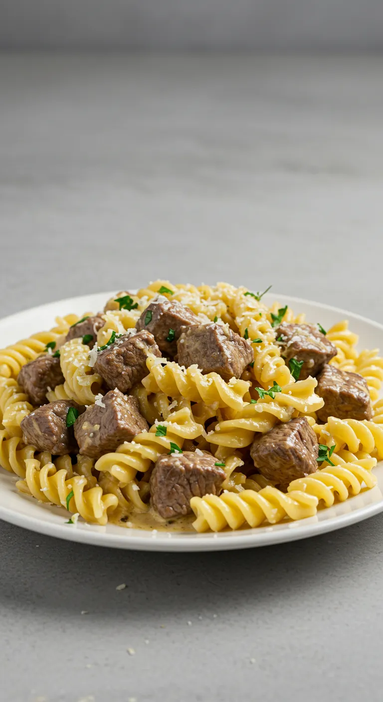 Beef and Rotini in Garlic Parmesan Sauce - secondary view